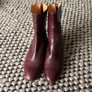 Vintage 70’s Tanino Crisci Men's Burgundy Italian  Leather Ankle Boots